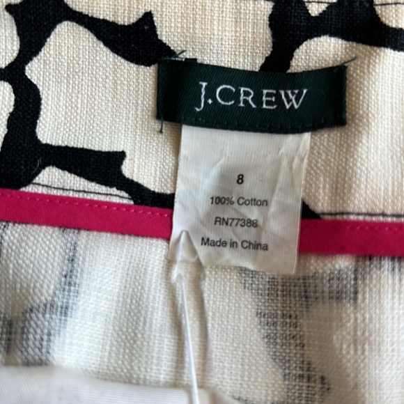 J. Crew Black & White Python Print Mini Skirt (Size: 8) - Picture 3 of 4